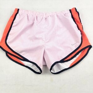 Nike lined Dri-Fit striped coral jersey insert athletic running shorts Size smal